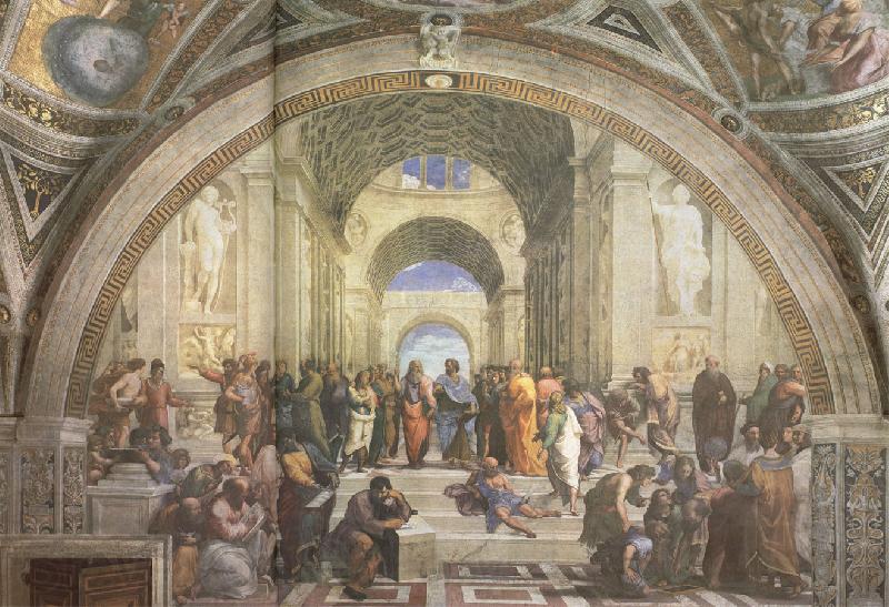 unknow artist skolan i aten rafaels fresk i vatikanen den blev fardig Spain oil painting art